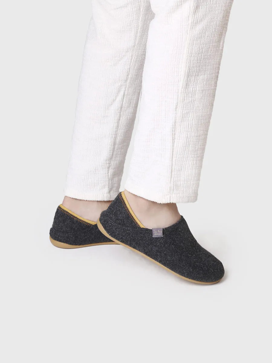 zapatillas de casa hombre - Zapatilla de casa cerrada para hombre en fieltro reciclado | NEPAL-FR - Toni Pons