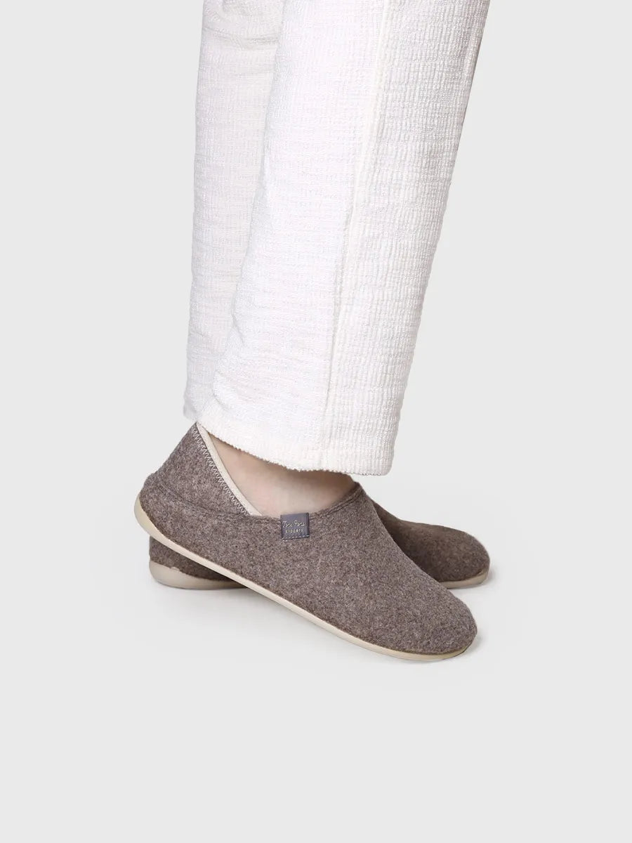 zapatillas de casa hombre - Zapatilla de casa cerrada para hombre en fieltro reciclado | NEPAL-FR - Toni Pons