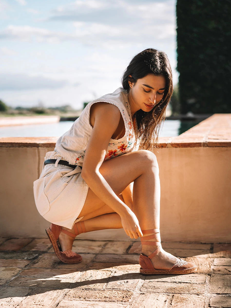 - Alpargata plana de mujer con cintas | NIDIA - Toni Pons