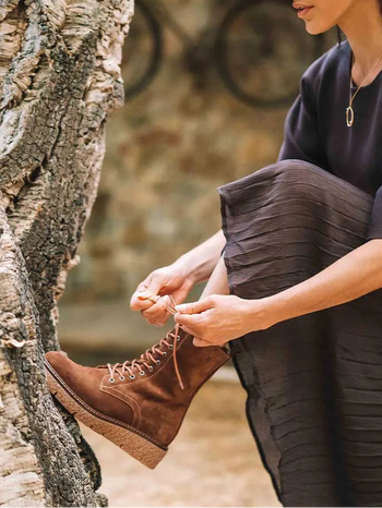 Botines mujer - Botín de mujer en serraje con cordones | NIMES-SY - Toni Pons