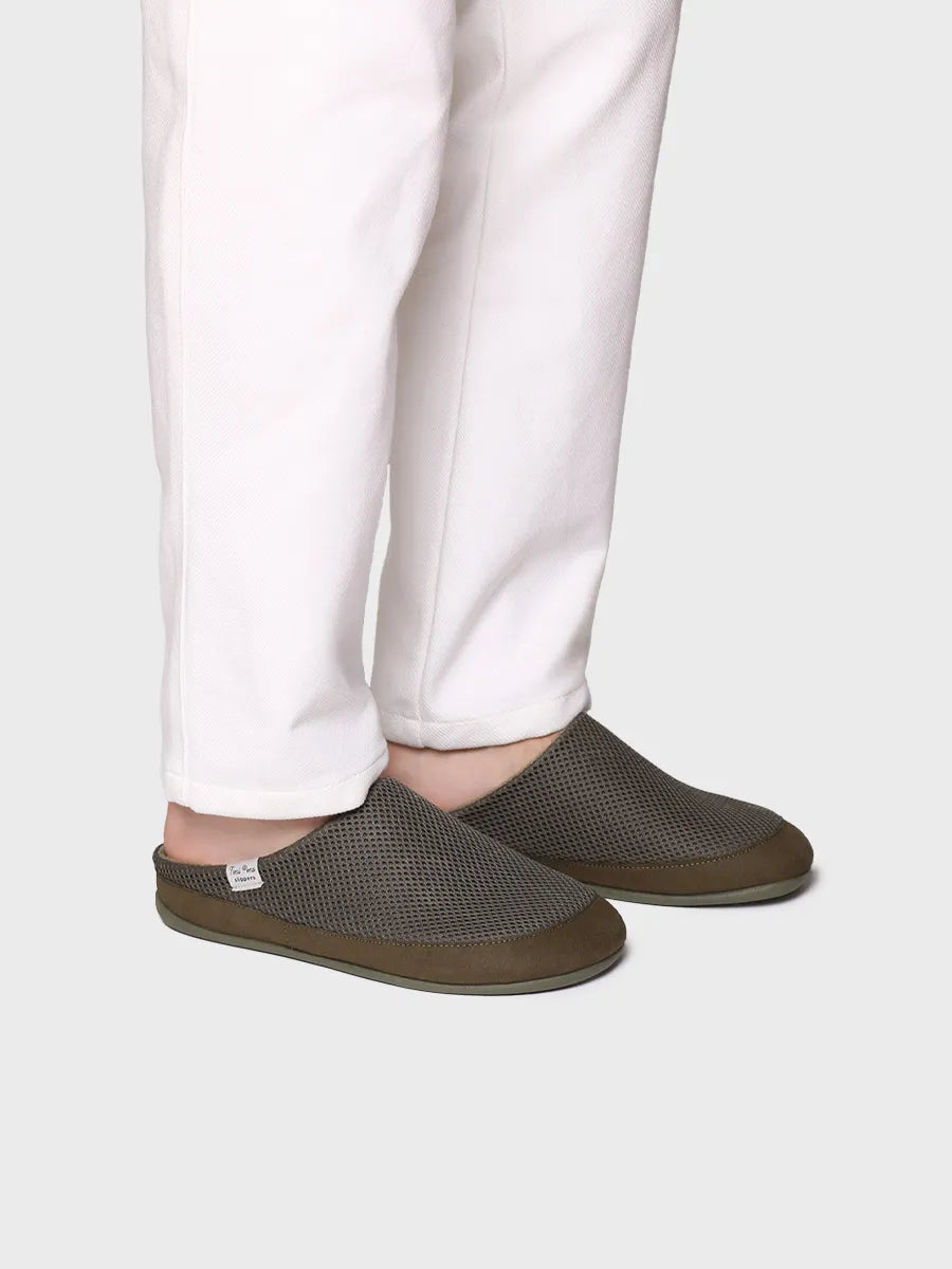 zapatillas de casa hombre - Zapatillas de casa para hombre en tejido de rejilla | NIUE-GC  - Toni Pons
