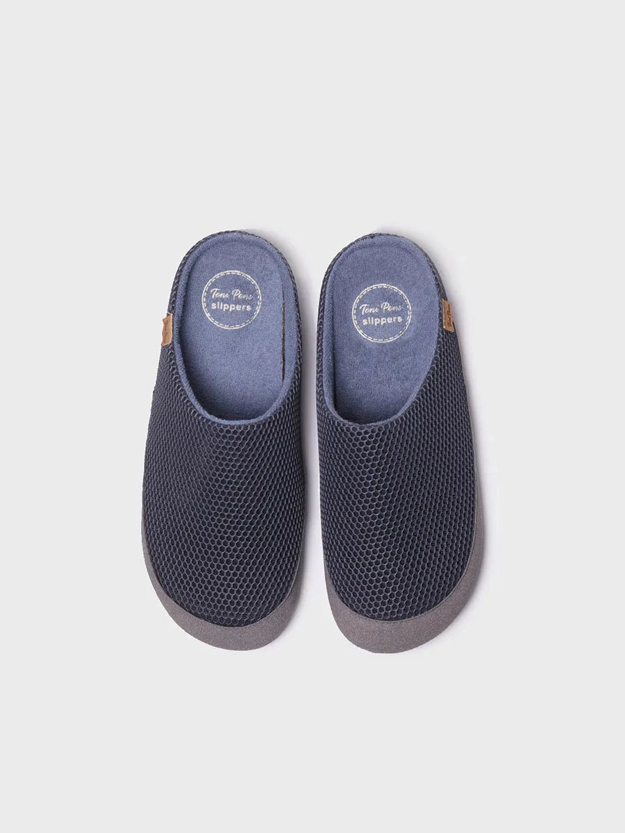 zapatillas de casa hombre - Zapatillas de casa para hombre en tejido de rejilla | NIUE-GC - Toni Pons