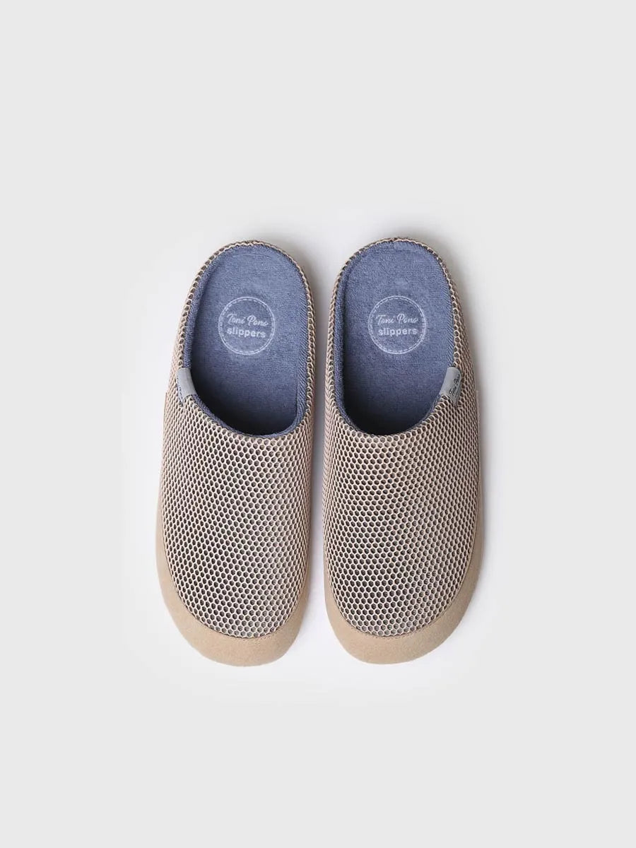 Zapatillas de casa hombre - Zapatillas de casa para hombre en tejido de rejilla - Toni Pons
