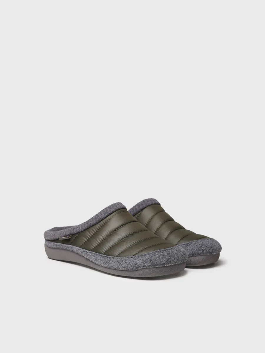 zapatillas de casa hombre - Zapatilla de casa tipo zueco en tejido acolchado y fieltro | NIX-TK - Toni Pons