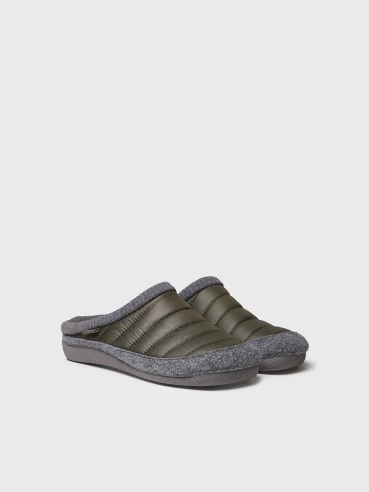 zapatillas de casa hombre - Zapatilla de casa tipo zueco en tejido acolchado y fieltro | NIX-TK - Toni Pons
