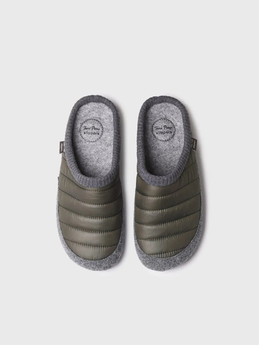 zapatillas de casa hombre - Zapatilla de casa tipo zueco en tejido acolchado y fieltro | NIX-TK - Toni Pons