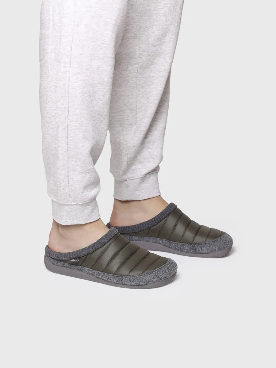 zapatillas de casa hombre - Zapatilla de casa tipo zueco en tejido acolchado y fieltro | NIX-TK - Toni Pons