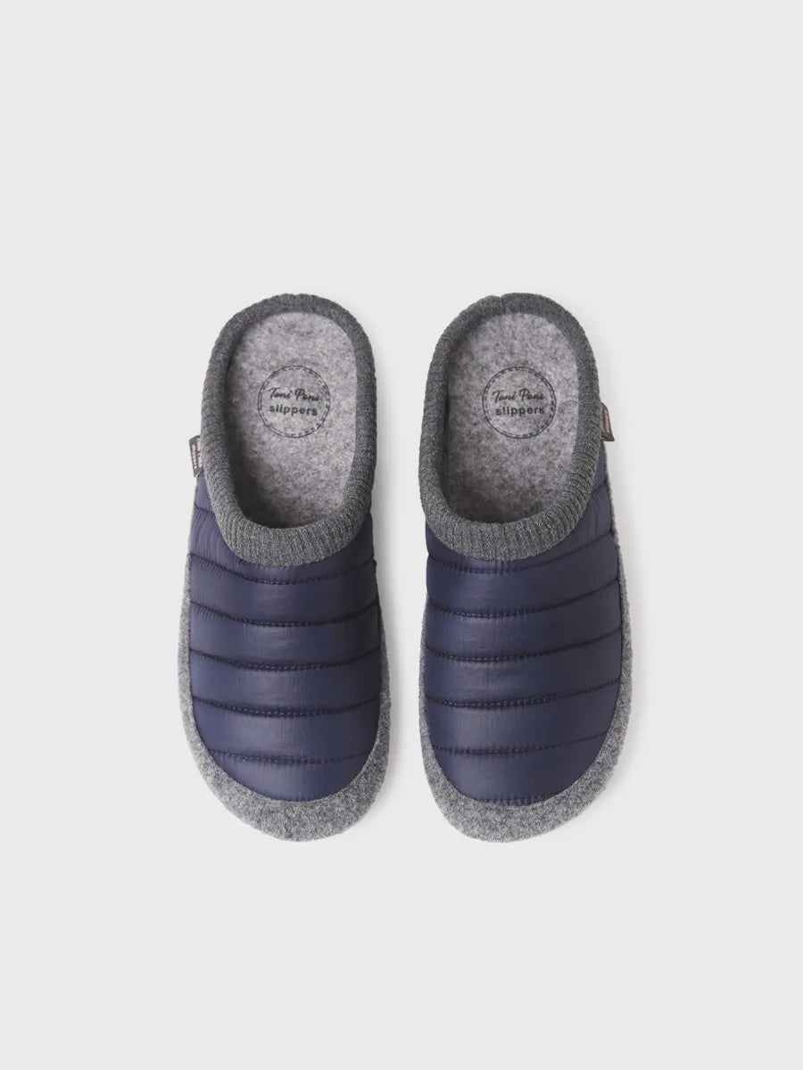 zapatillas de casa hombre - Zapatilla de casa tipo zueco en tejido acolchado y fieltro | NIX-TK - Toni Pons