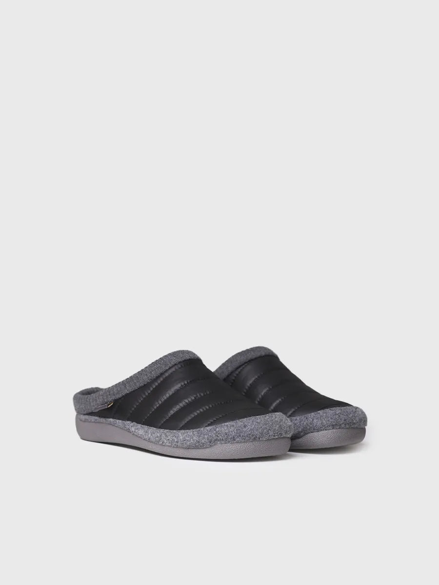 zapatillas de casa hombre - Zapatilla de casa tipo zueco en tejido acolchado y fieltro | NIX-TK - Toni Pons