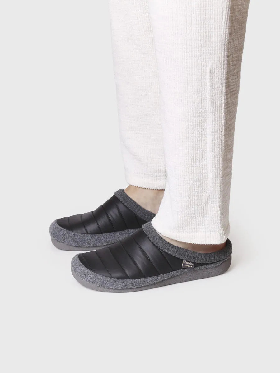zapatillas de casa hombre - Zapatilla de casa tipo zueco en tejido acolchado y fieltro | NIX-TK - Toni Pons