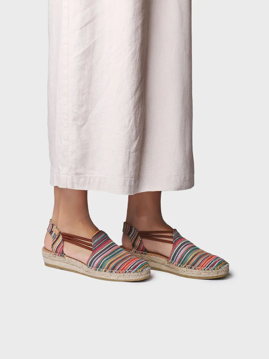 - Alpargata plana de mujer a rayas multicolor | NOA-BO - Toni Pons