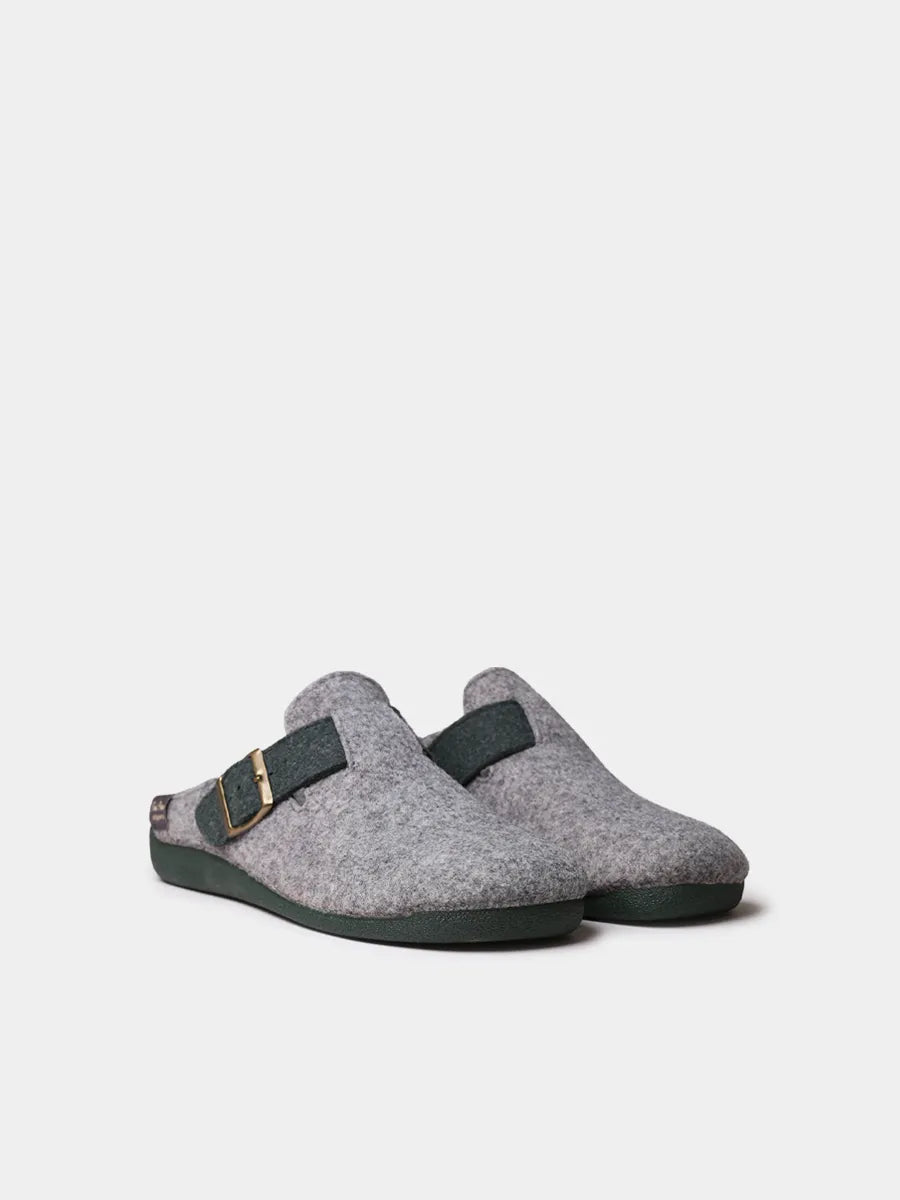 Zapatilla tipo zueco para hombre en fieltro reciclado | NORTON-FR