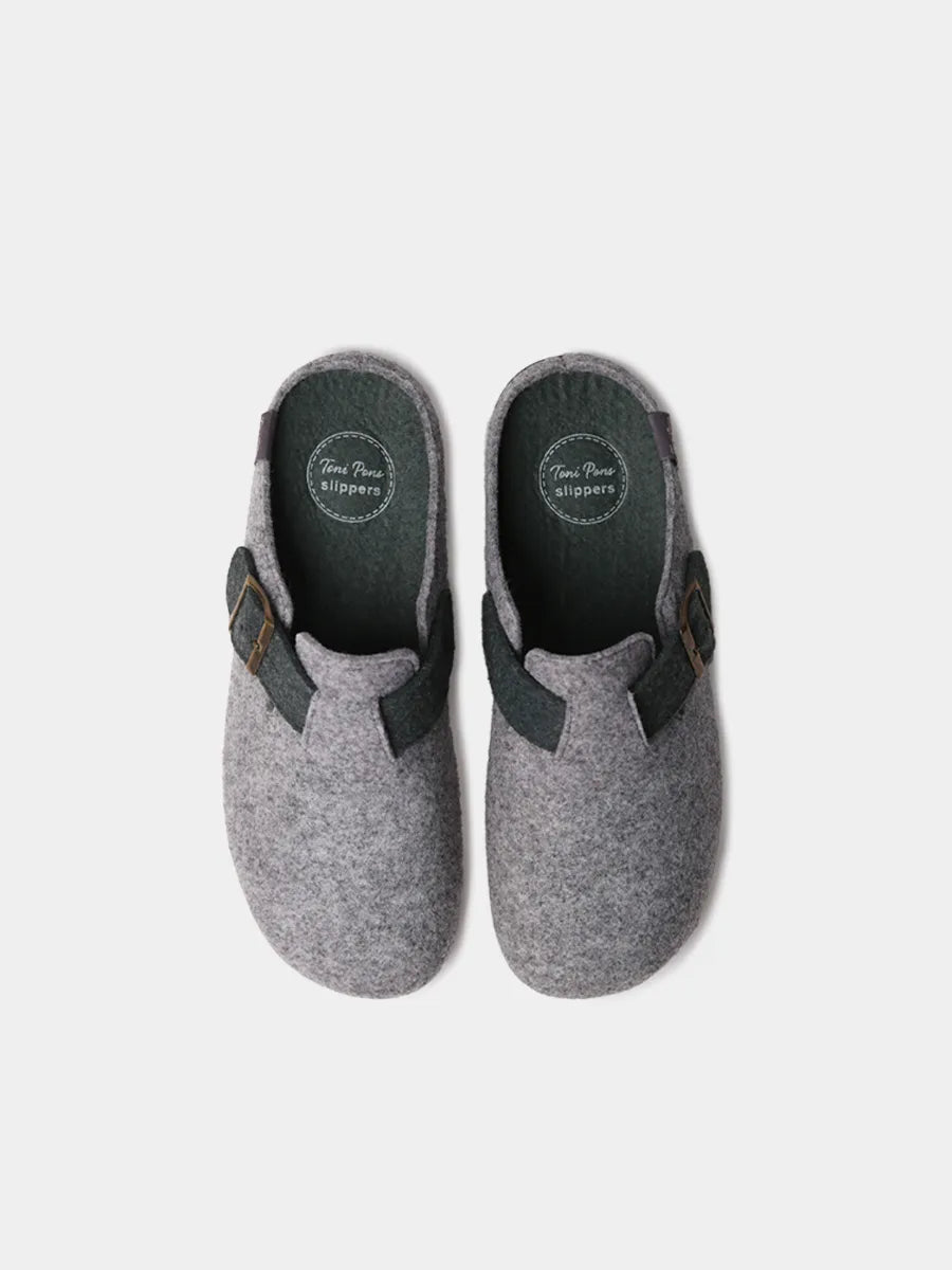 Zapatilla tipo zueco para hombre en fieltro reciclado | NORTON-FR