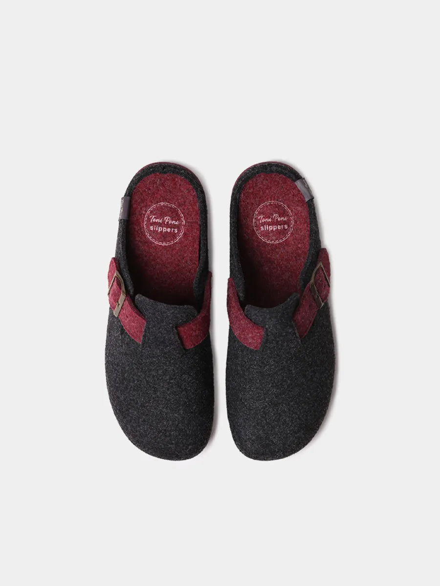 Zapatilla tipo zueco para hombre en fieltro reciclado | NORTON-FR
