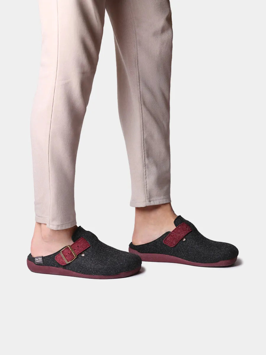 Zapatilla tipo zueco para hombre en fieltro reciclado | NORTON-FR