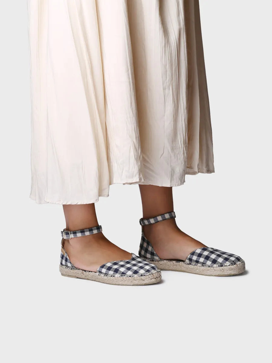 - Alpargata plana de mujer con estampado vichy | NURI-VH - Toni Pons