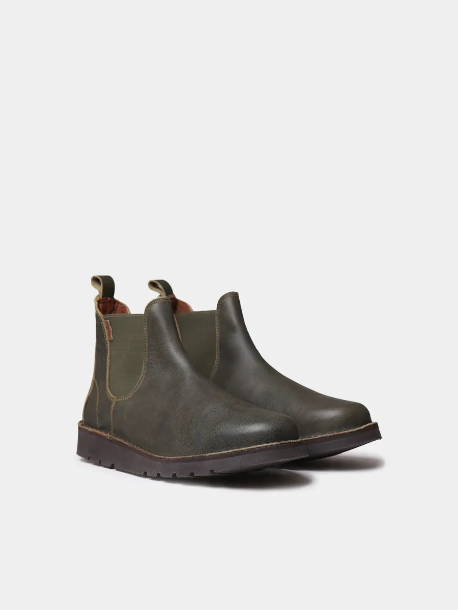 Botines hombre - Botín de piel con elásticos laterales para hombre | OCTAVI - Toni Pons