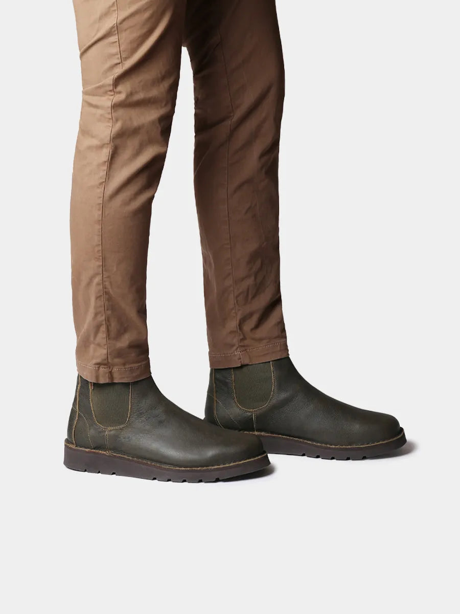 Botines hombre - Botín de piel con elásticos laterales para hombre | OCTAVI - Toni Pons