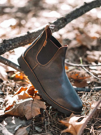 Botines hombre - Botín de piel con elásticos laterales para hombre | OCTAVI - Toni Pons