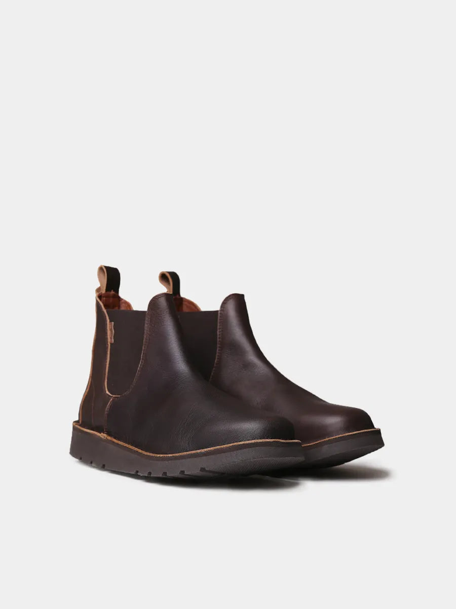 Botines hombre - Botín de piel con elásticos laterales para hombre | OCTAVI - Toni Pons
