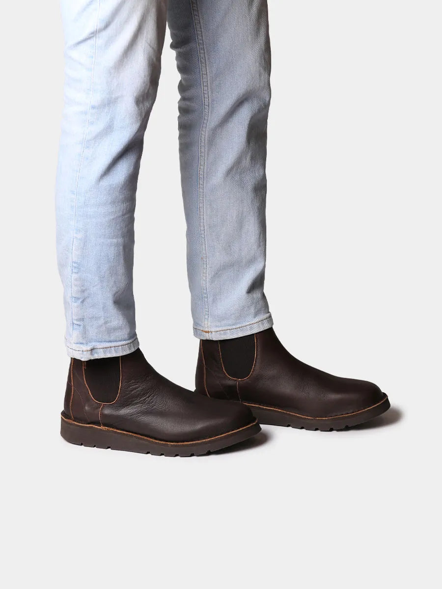 Botines hombre - Botín de piel con elásticos laterales para hombre | OCTAVI - Toni Pons