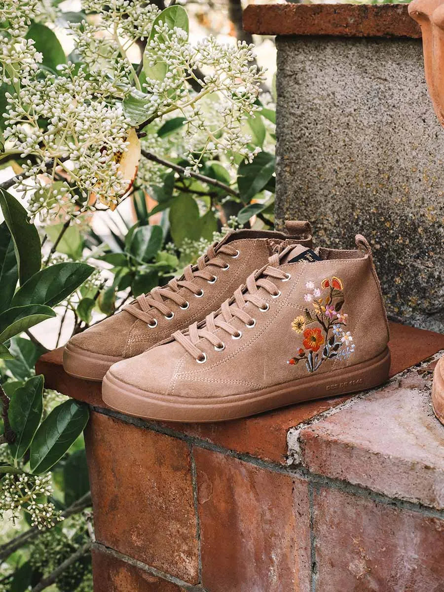 Botines mujer - Botín para mujer en serraje con bordado floral | ORDIS - Toni Pons