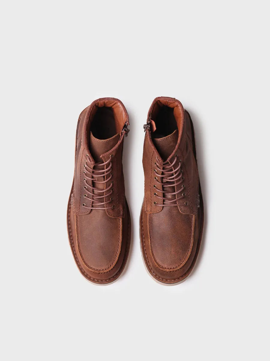 botines hombre - Botín de piel para hombre con cordones | ORIOL-SW - Toni Pons