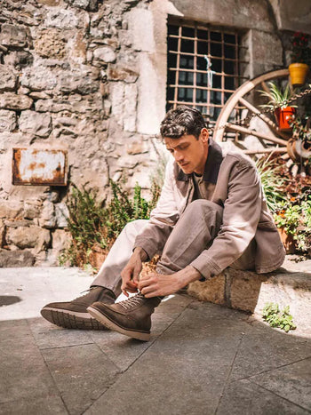 botines hombre - Botín de piel para hombre con cordones | ORIOL-SW - Toni Pons
