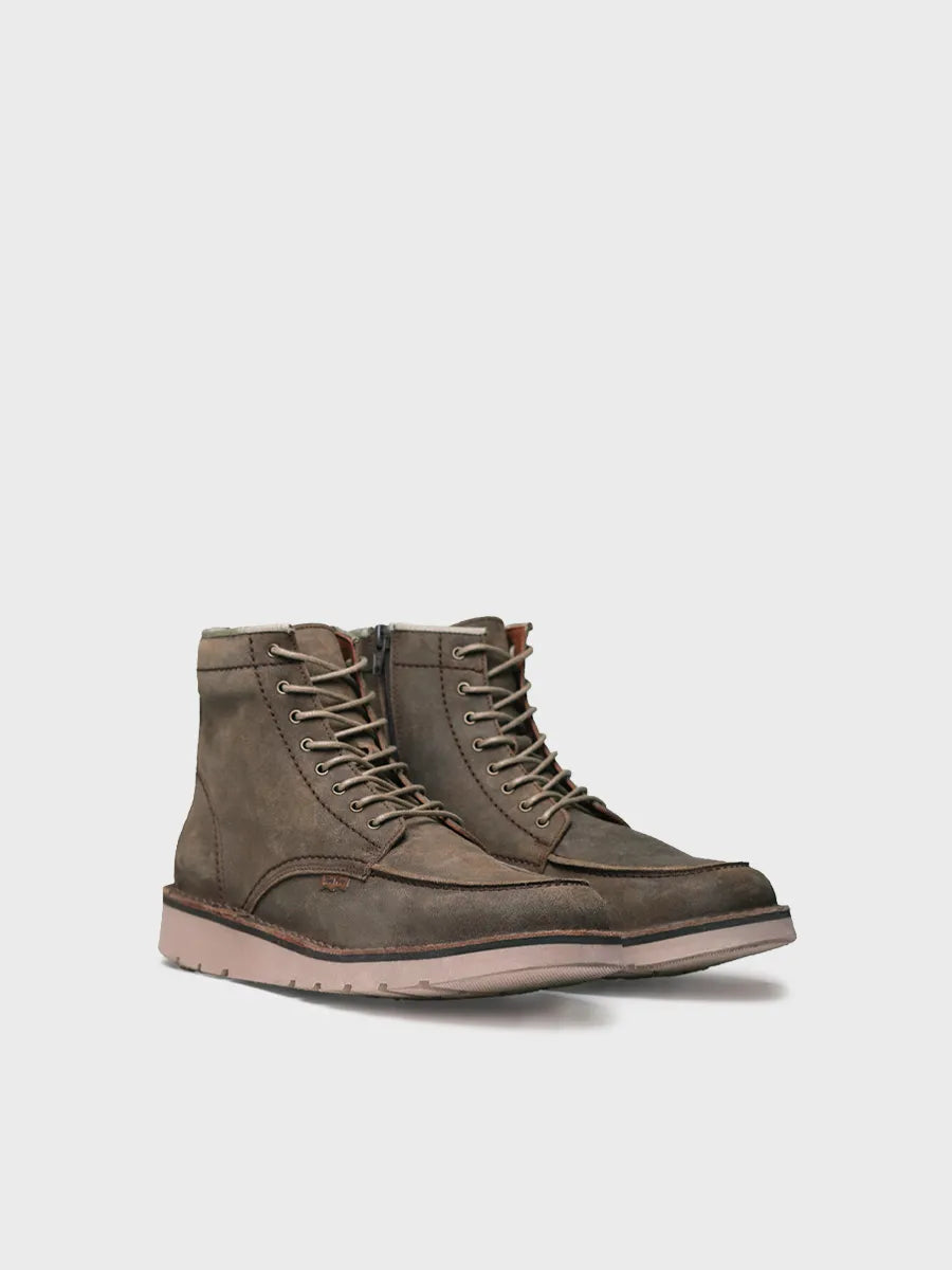 botines hombre - Botín de piel para hombre con cordones | ORIOL-SW - Toni Pons