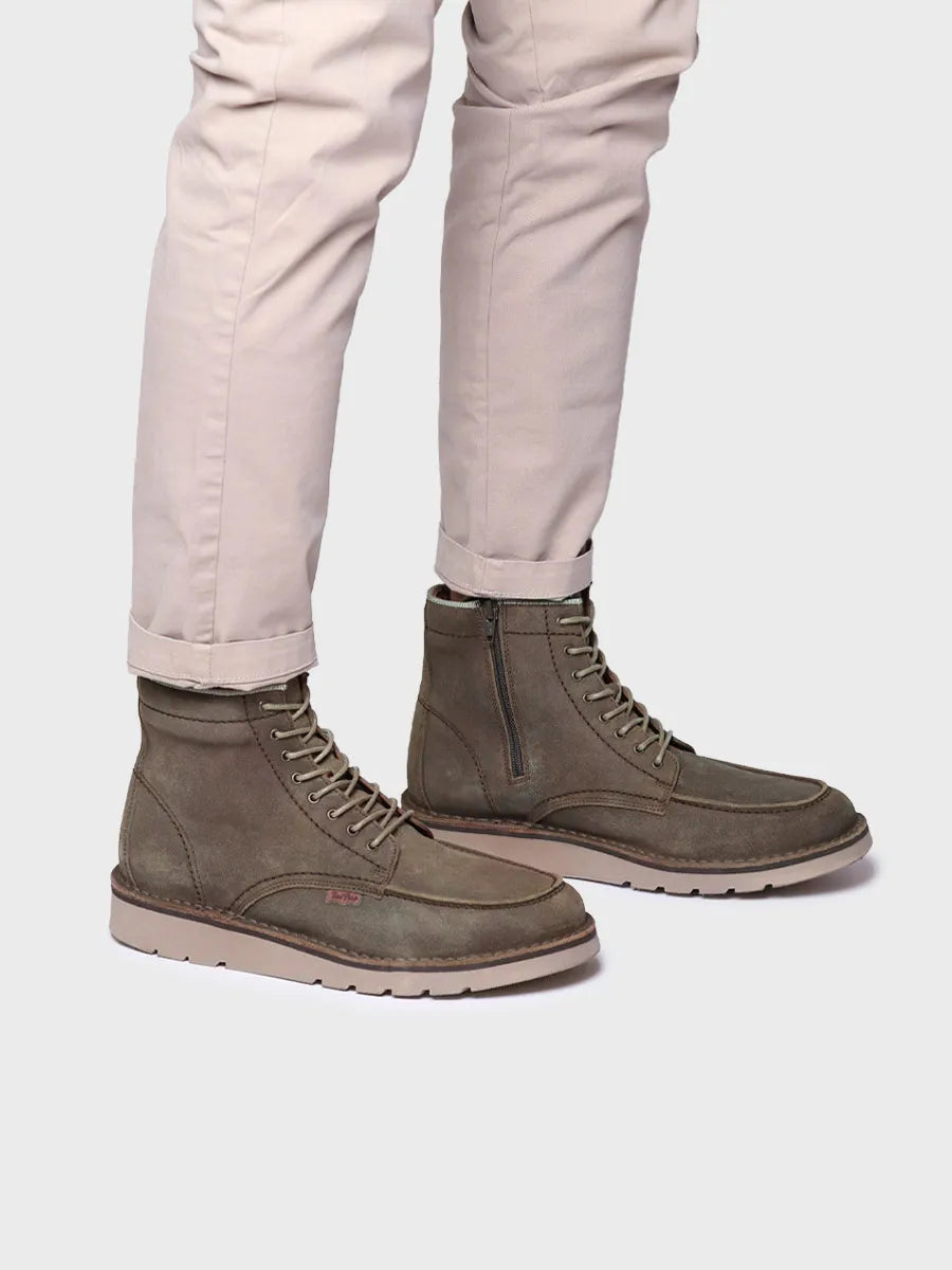 botines hombre - Botín de piel para hombre con cordones | ORIOL-SW - Toni Pons