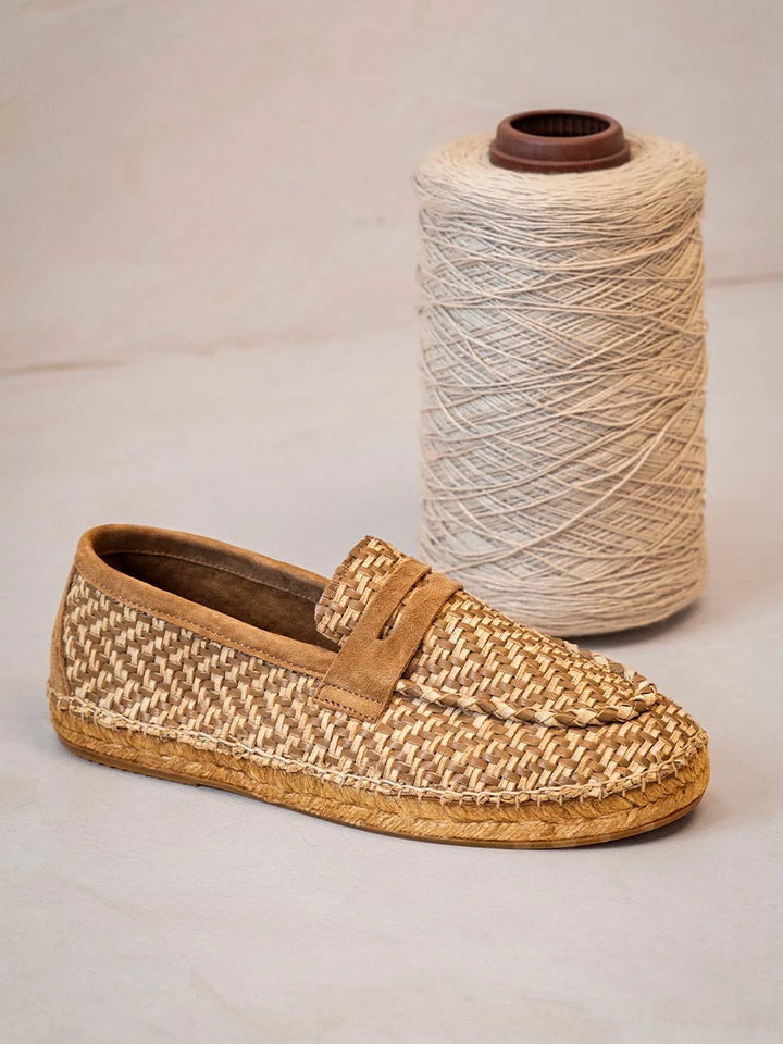 - Alpargata tipo mocasín para hombre en piel trenzada | OSOR80 - Toni Pons