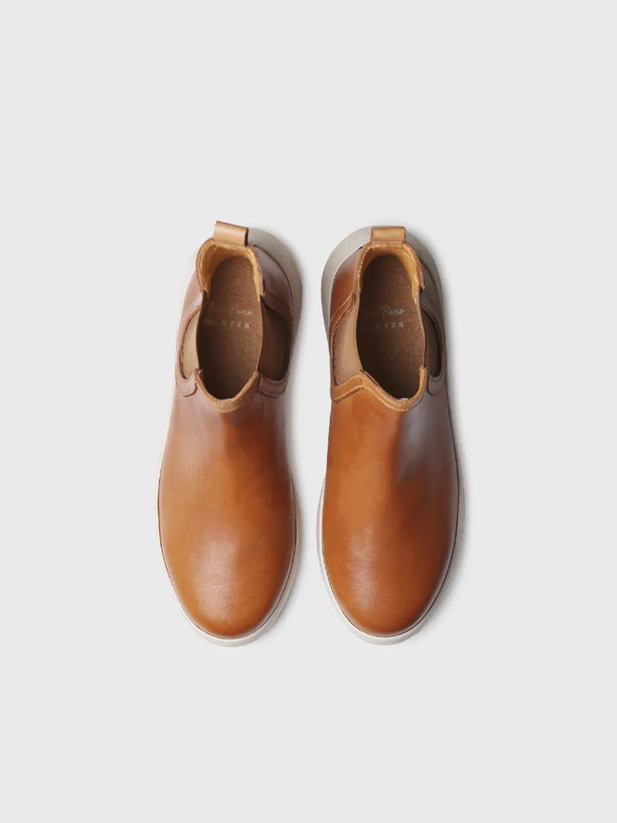 botines mujer - Botín de piel para mujer con elásticos laterales | PADUA  - Toni Pons