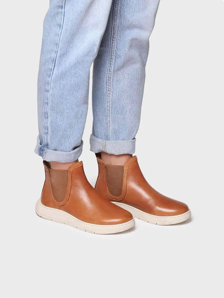 botines mujer - Botín de piel para mujer con elásticos laterales | PADUA  - Toni Pons