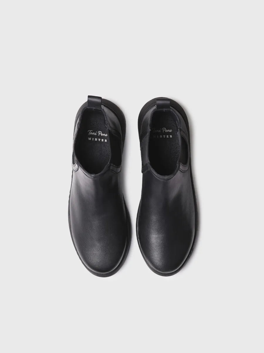 botines mujer - Botín de piel para mujer con elásticos laterales | PADUA  - Toni Pons