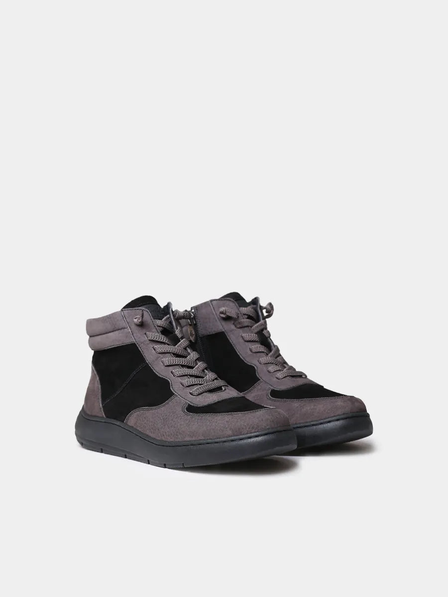 Zapatos mujer - Zapatilla abotinada de mujer en serraje con cremallera | PANAMA - Toni Pons