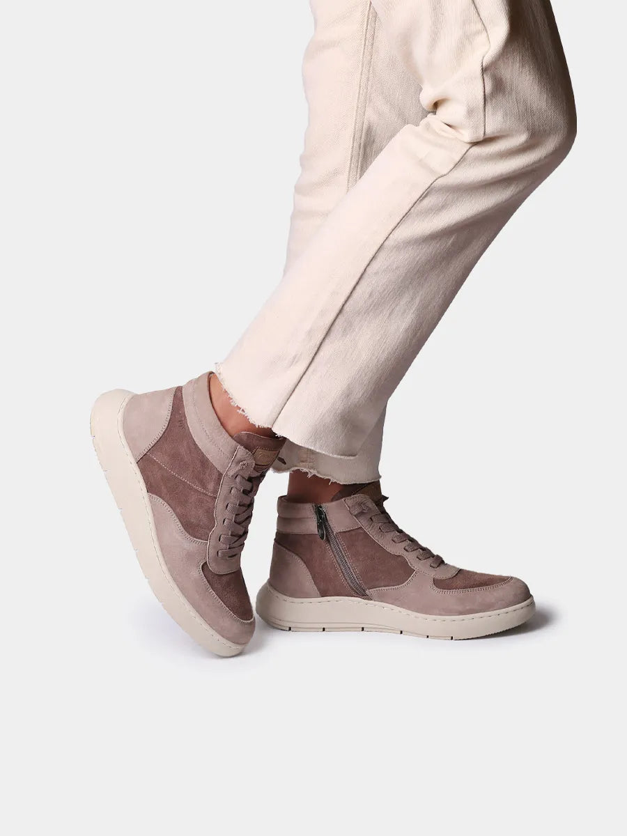 Zapatos mujer - Zapatilla abotinada de mujer en serraje con cremallera | PANAMA - Toni Pons
