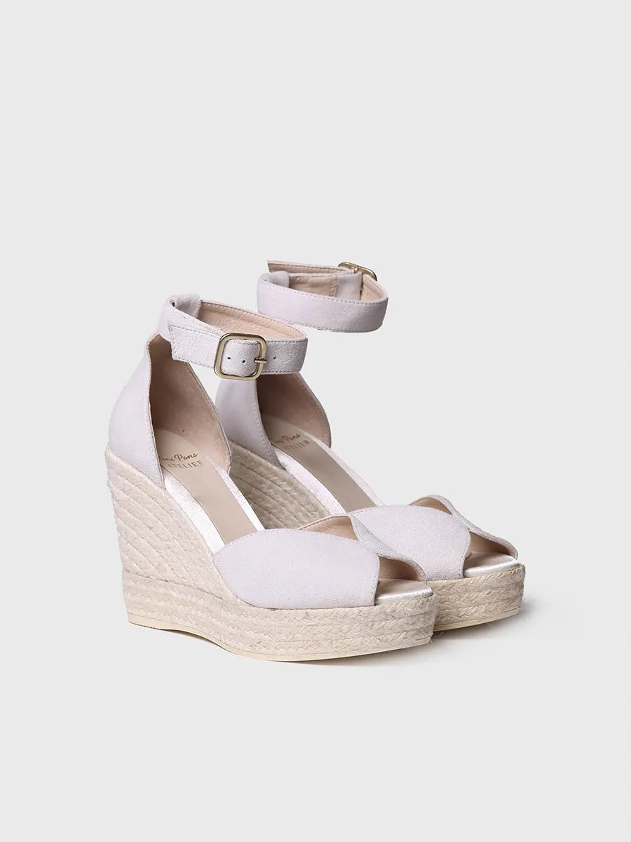 White espadrilles with wedge for bride