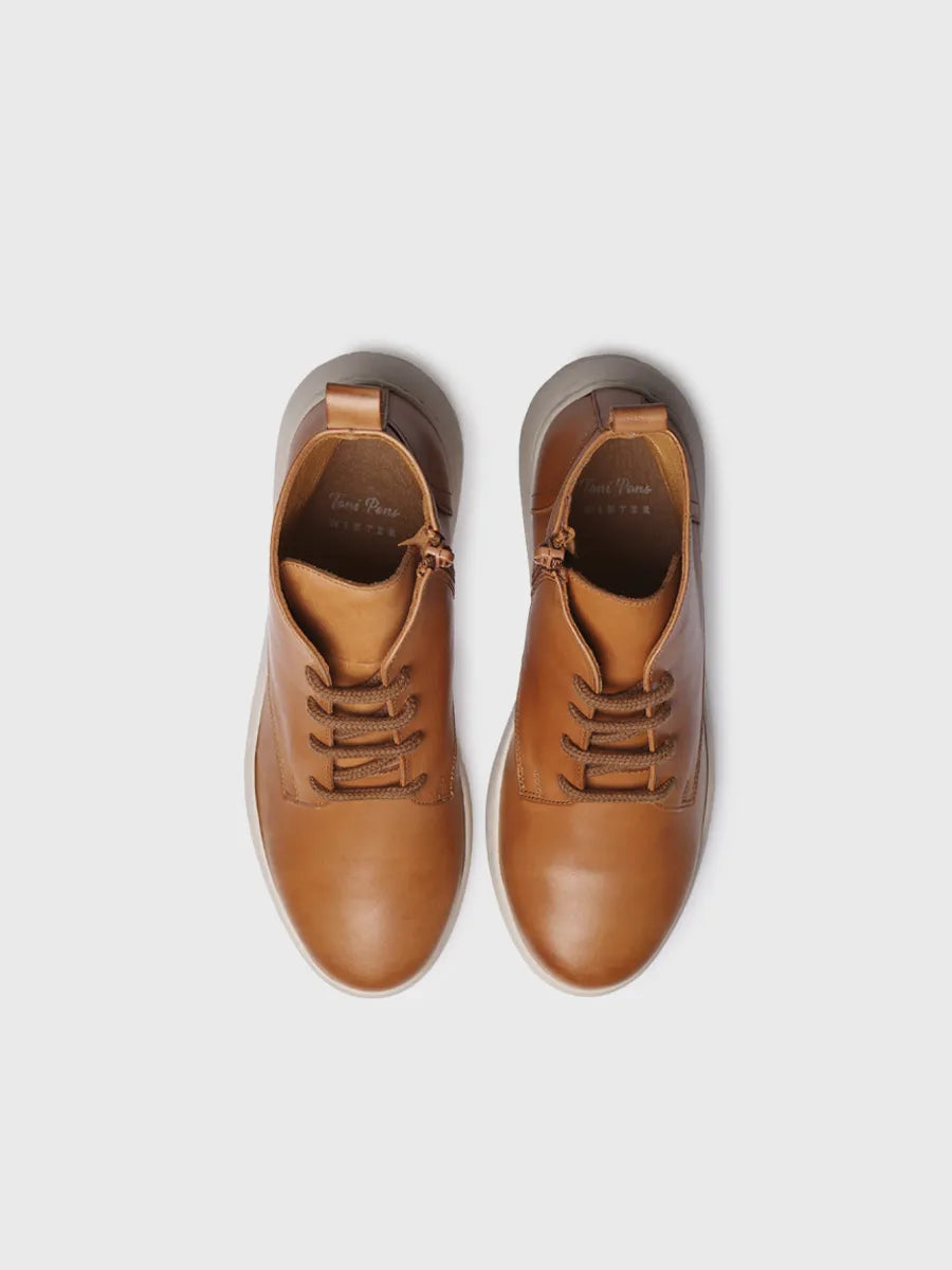 botines mujer - Botín de piel para mujer con cordones | PESCARA  - Toni Pons