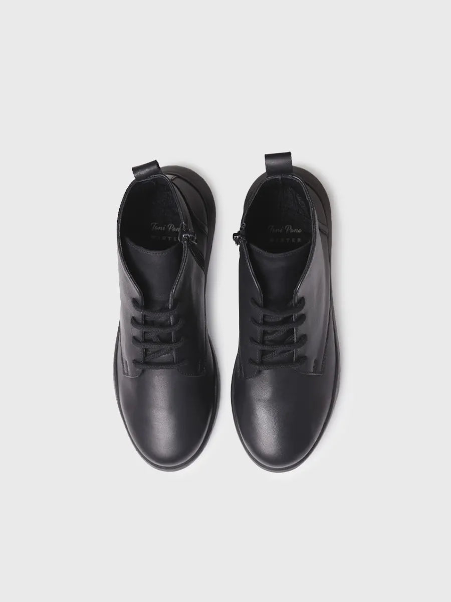 botines mujer - Botín de piel para mujer con cordones | PESCARA  - Toni Pons