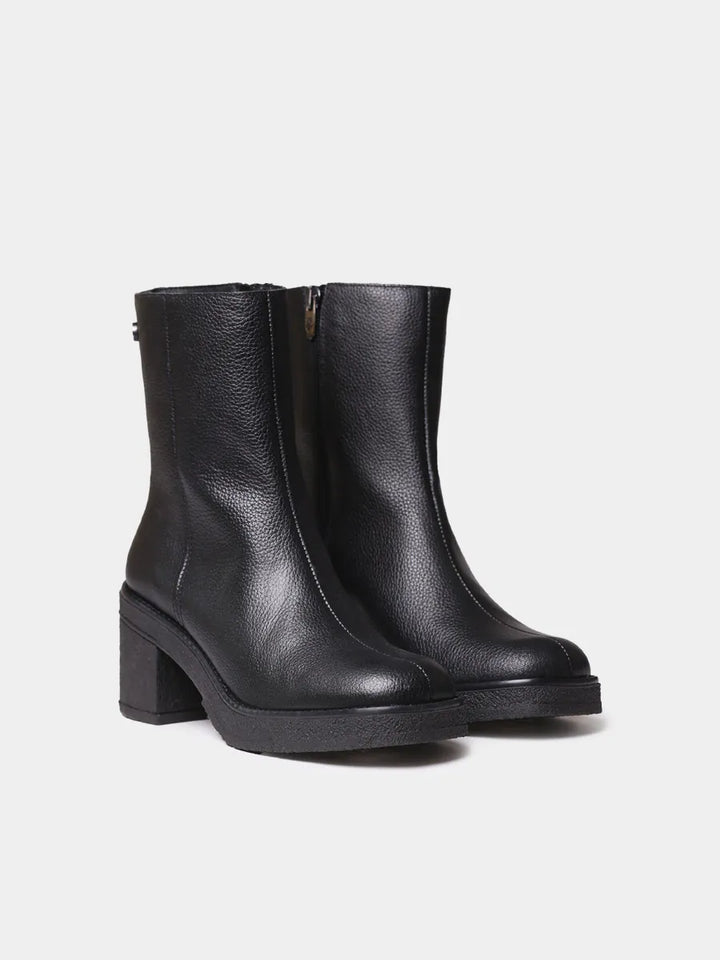 Botines mujer - Botín de mujer en piel con plataforma y tacón ancho | PIANI-PO - Toni Pons