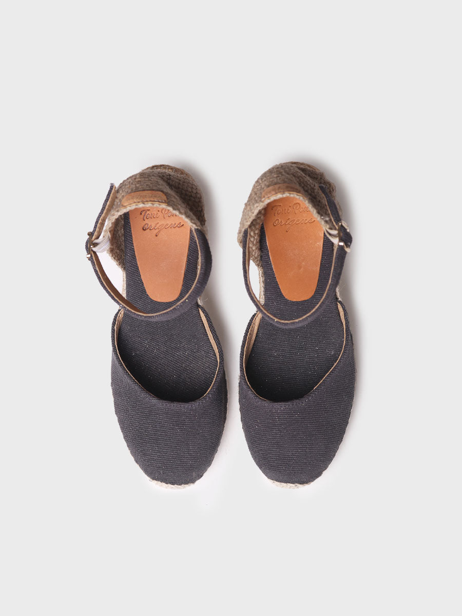 Alpargata mujer - Alpargata de cuña para mujer en lino y algodón  - Toni Pons