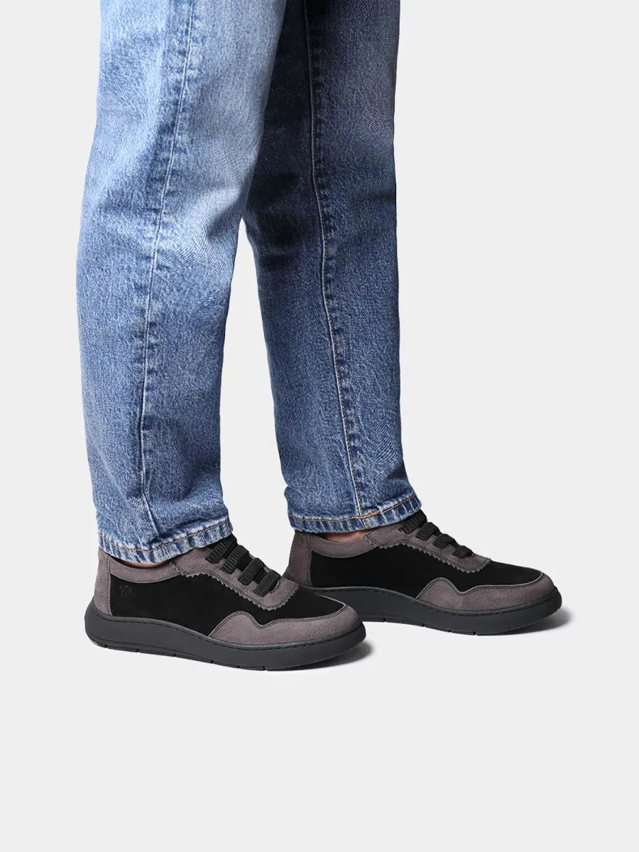 Zapatos con cordones mujer - Zapatilla deportiva de mujer en serraje bicolor | PRESTON - Toni Pons