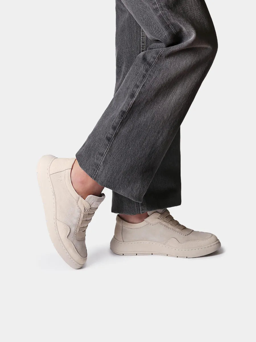 Zapatos con cordones mujer - Zapatilla deportiva de mujer en serraje bicolor | PRESTON - Toni Pons