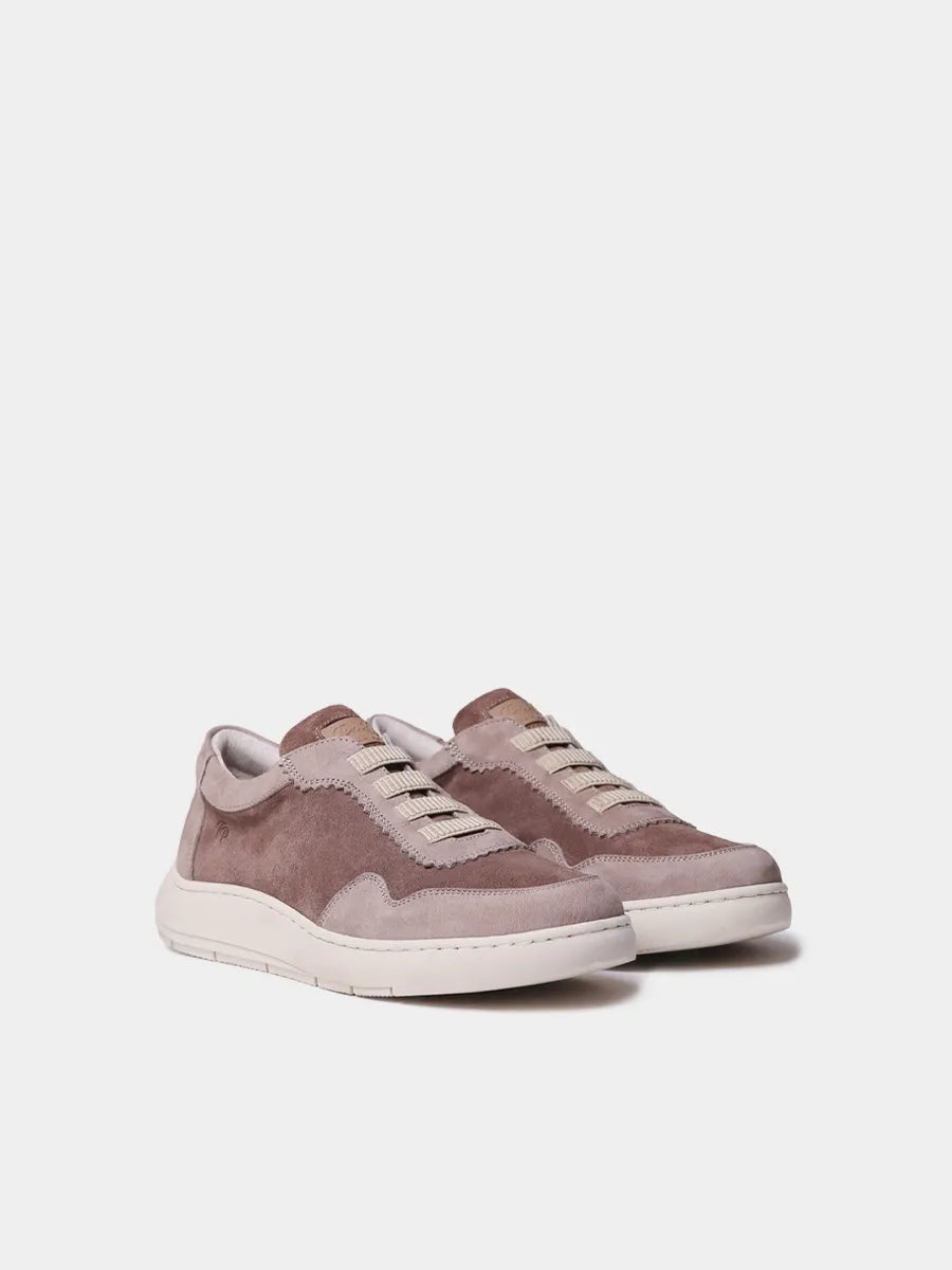 Zapatos con cordones mujer - Zapatilla deportiva de mujer en serraje bicolor | PRESTON - Toni Pons