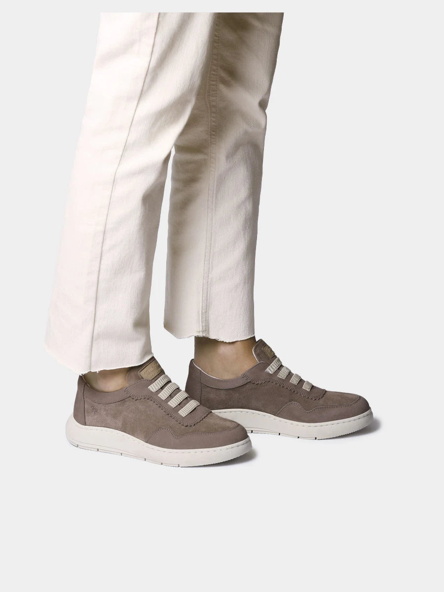 Zapatos con cordones mujer - Zapatilla deportiva de mujer en serraje bicolor | PRESTON - Toni Pons