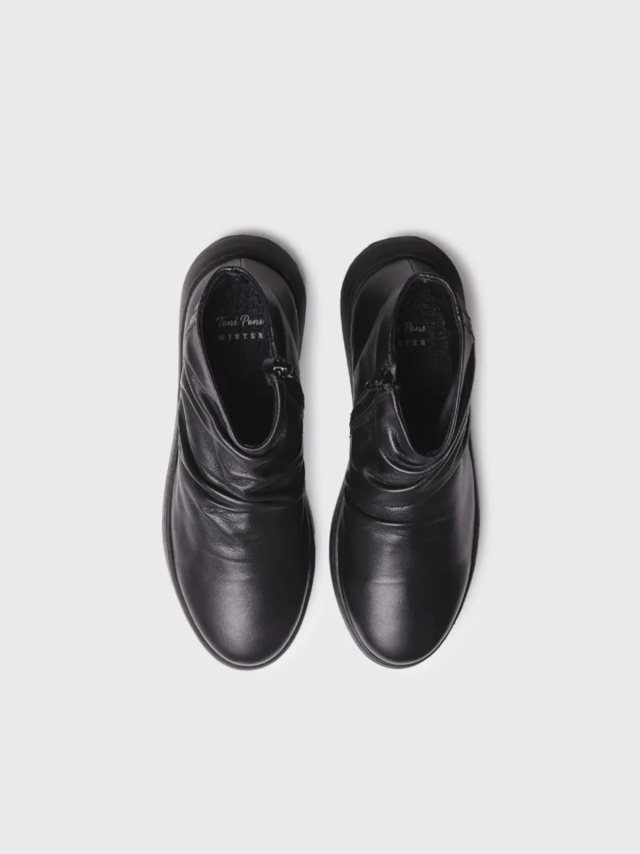 botines mujer - Botín de piel para mujer con cremallera lateral | PRETORIA - Toni Pons