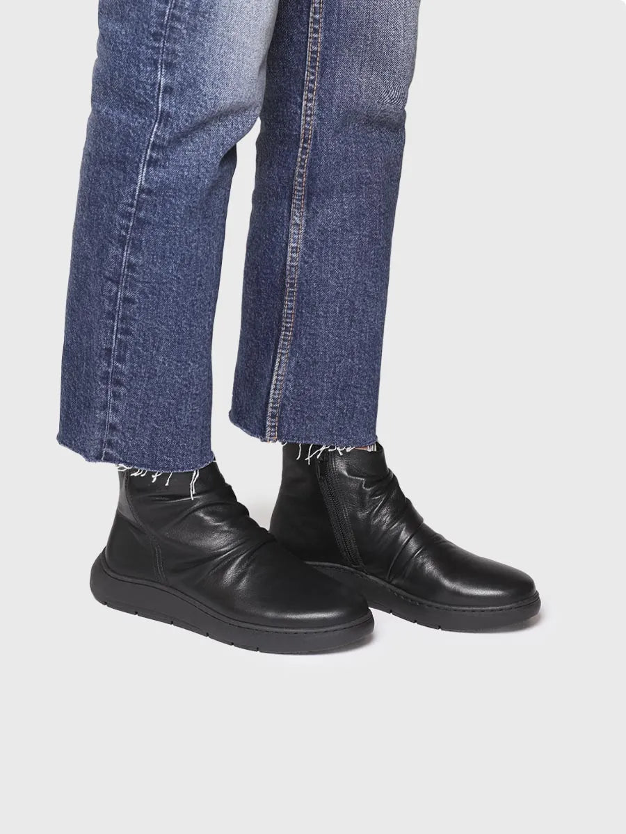 botines mujer - Botín de piel para mujer con cremallera lateral | PRETORIA - Toni Pons