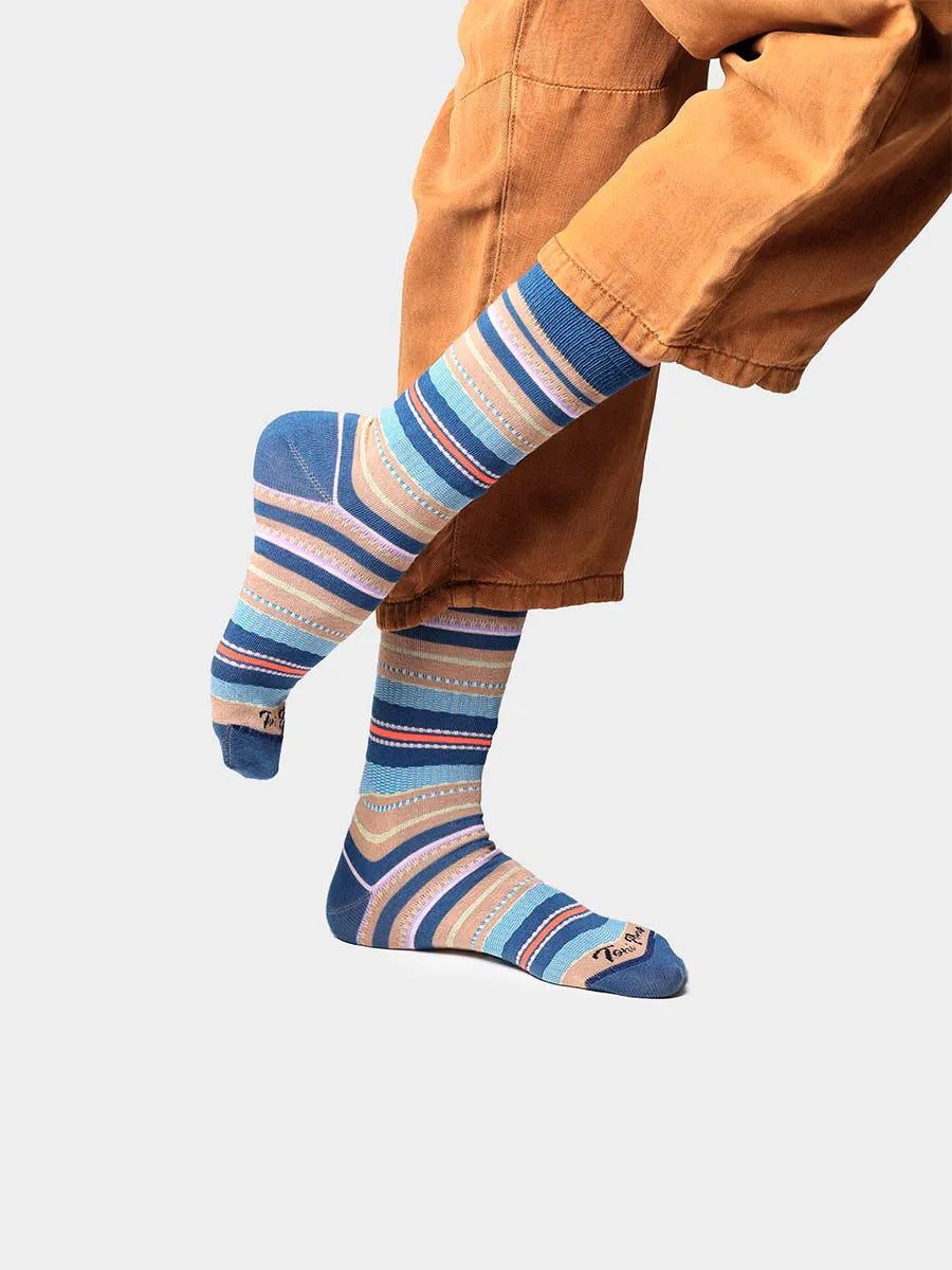 Complementos - Calcetines unisex en algodón a rayas | QUEL-BR - Toni Pons