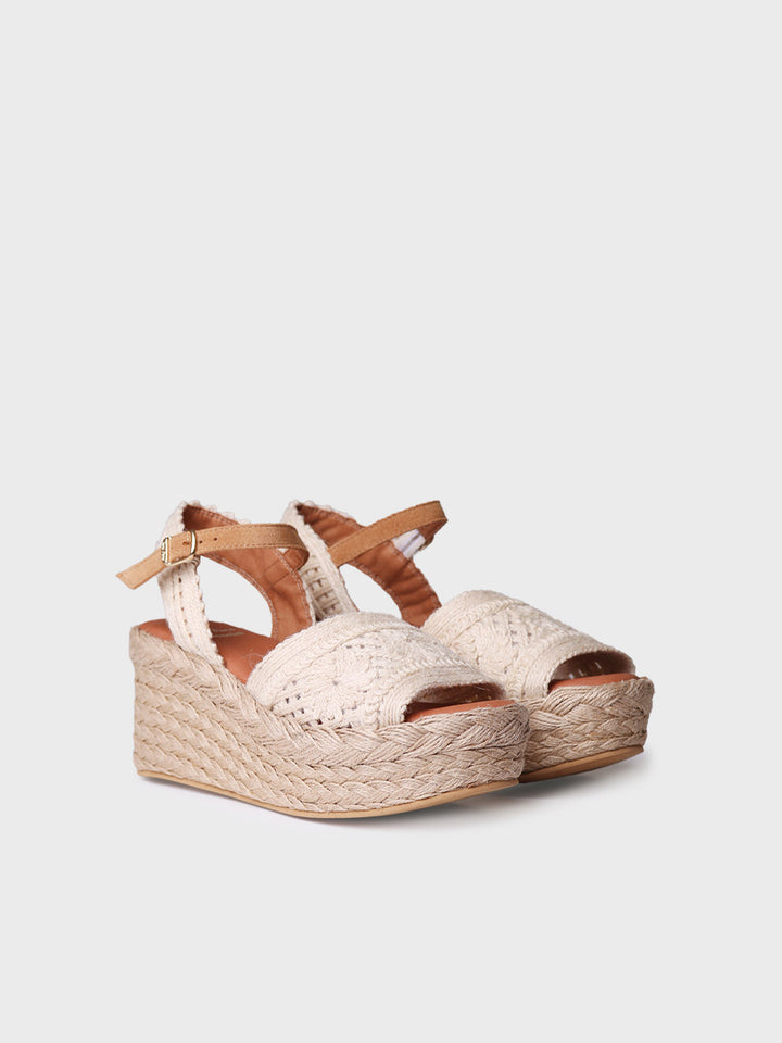 Alpargata mujer - Alpargata alta de mujer en tejido de ganchillo - Toni Pons