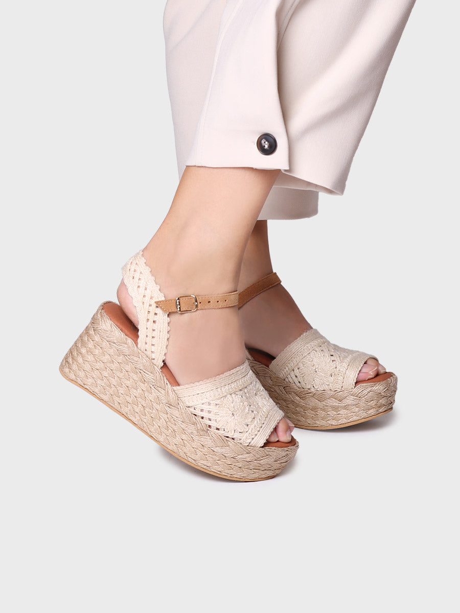 Alpargata mujer - Alpargata alta de mujer en tejido de ganchillo - Toni Pons